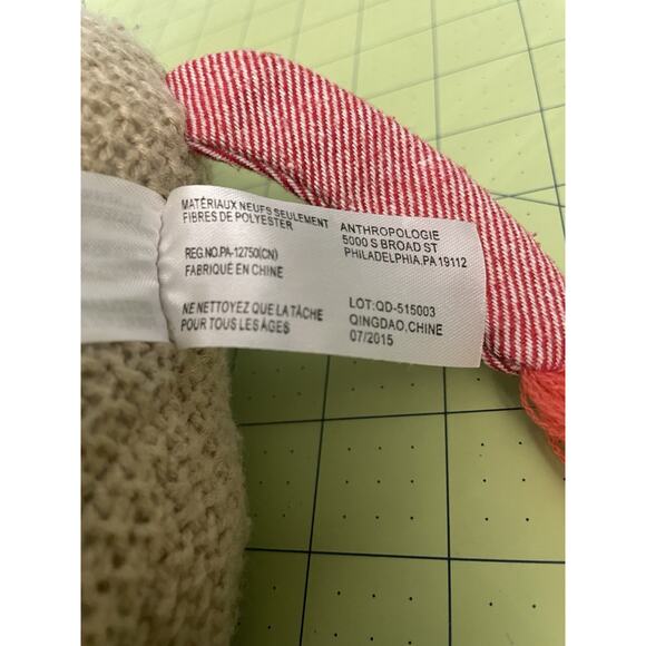 Anthropologie Plush Elephant Boho Knit Bed Room Decor Toy Stuffed Animal 2015 - Picture 9 of 10